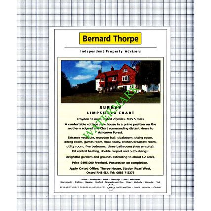 Limpsfield Chart Surrey House Sale Advert - 1991 Cutting