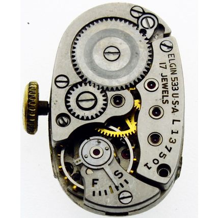 Elgin Grade 533 Size 21/0s 17 Jewels Vintage Antique Watch Movement Runs