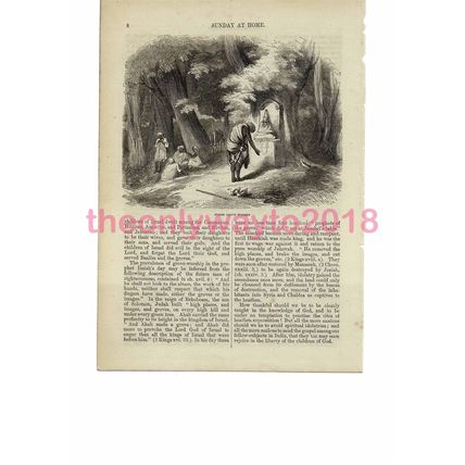 Hindoo (Hindu) Grove Worship, Book Illustration (Print), c1858