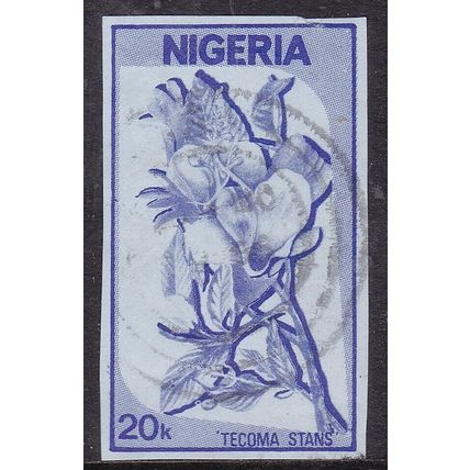 Nigeria 20k Tecoma Stans Flower Stationary Cut Out VGC