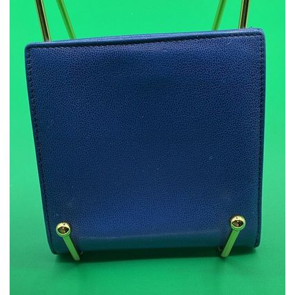 A Rare Beautiful Blue Leather Vintage Nina Ricci Made In Spain Snap Wallet