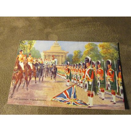 1940s Postcard - British Army Gordon Highlanders - Artist A34