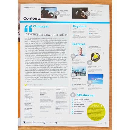 ROYAL AERONAUTICAL SOCIETY MAGAZINE, AEROSPACE: issue April 2016