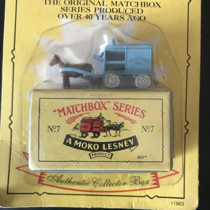 Matchbox Lesney A Moko Originals No 7 1954 Horse Drawn Milk Float Blister Sealed