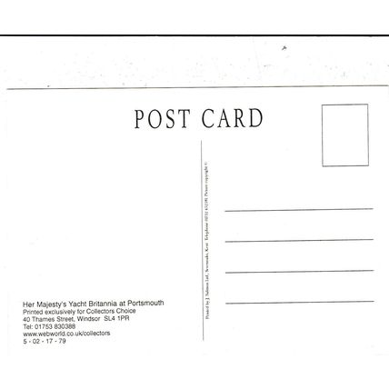 Royal Yacht Britannia Postcard unused Creased