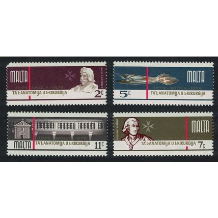 Malta School of Anatomy and Surgery 4v Def 1976 MNH SG#564-567