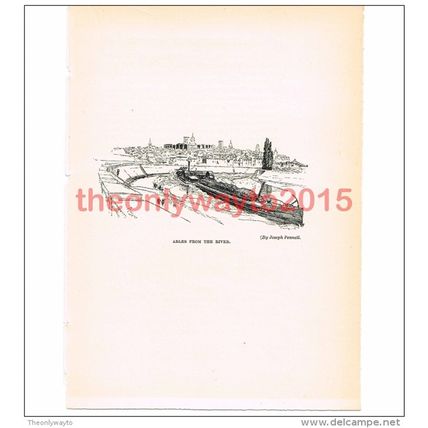 Arles from the River, France, Book Illustration (Print), c1906