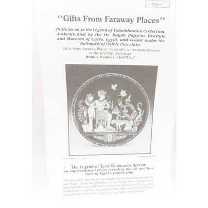 Egyptian Decorative Plate 22 CM Pharoah & Queen with Nubian Slaves Gift Collect