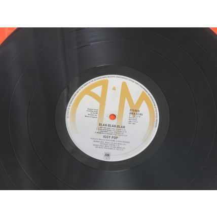 IGGY POP, BLAH BLAH BLAH VINYL LP.