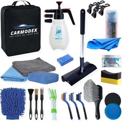 Car Wash Cleaning Kit, Manual Foam Sprayer, Premium Brushes, Professional Interi