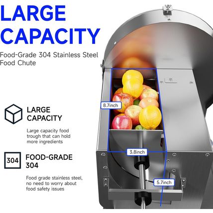 Commercial Vegetable Slicer 0-0.51" / 0-13Mm Electric Vegetable Slicer Machine 2