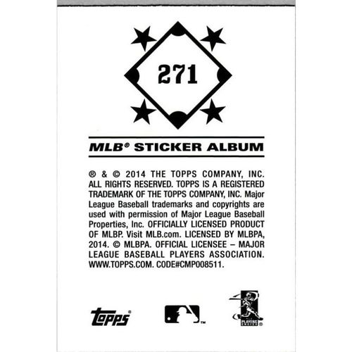 2014 Topps MLB Sticker Collection - #271 - Wilin Rosario