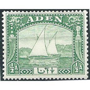 Aden 1937 SG1 1/2a Yellow-Green Mounted Mint .. ..