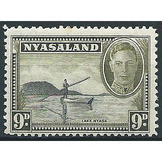 Nyasaland 1945 SG151 9d Black & Olive Mounted Mint .....