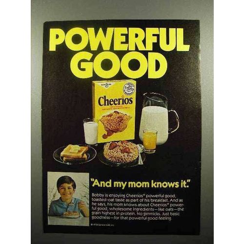 1978 General Mills Cheerios Cereal Ad - Powerful Good