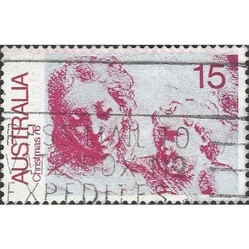 AUSTRALIA, CHRISTMAS, Madonna and Child, violet-red 1976, 15c, #3