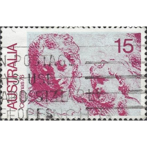 AUSTRALIA, CHRISTMAS, Madonna and Child, violet-red 1976, 15c, #4