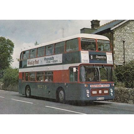 Nettlestone No 8 Bus to Shanklin Bristol Southern Vectis Transport Postcard