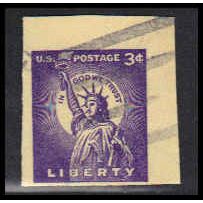 Used UX46 3c Statue of Liberty Fine Cut Square Z2894