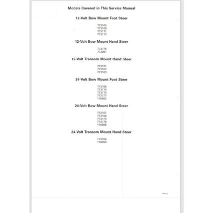 Evinrude 2000 SS Electric Outboards Service Manual 1999 PN 787059 PDF