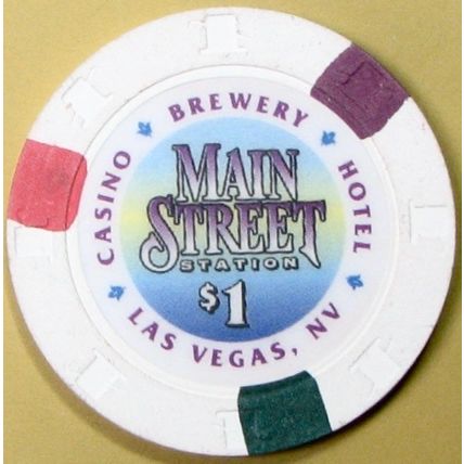Main Street. $1 Casino Chip. Las Vegas, NV. 11B.