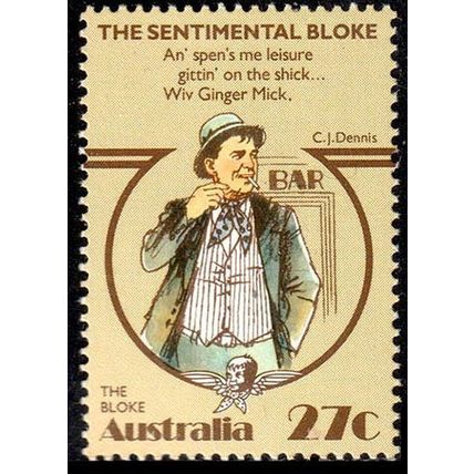 Australia 1983 Sentimental Bloke 27c MNH Stamp The Bloke .