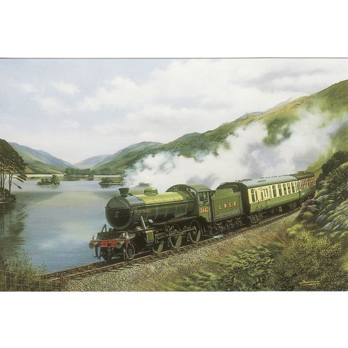 Railway Art Postcard Return to the Highlands LNER K4 3442 Loch Eilt - BJ Freeman