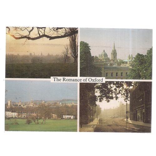 THE ROMANCE OF OXFORD vintage used postcard . 1984 =