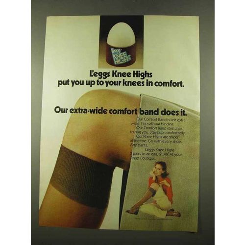 1975 L'eggs Knee Highs Panty Hose Ad - Comfort