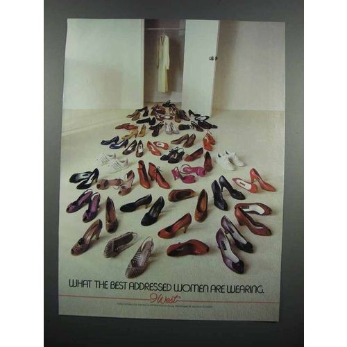 1983 J West Shoes Ad - Best Addressed Women