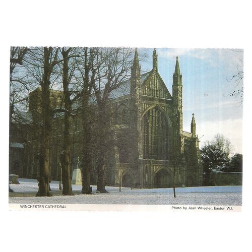 WINCHESTER CATHEDRAL HAMPSHIRE used vintage postcard by Jean Wheeler Easton WI =