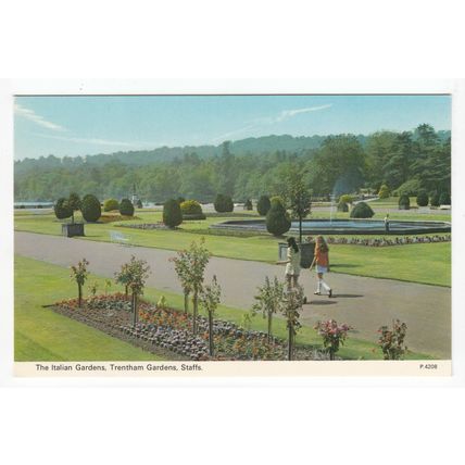 The Italian Gardens Trentham Staffordshire Postcard 4208