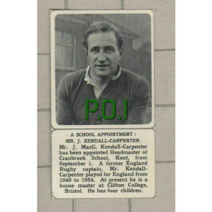 (5250) J Kendall-Carpenter Headmaster Cranbrook School Bristol - 1961 SMALL Clip