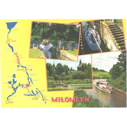 Poland; waterway map; Milomlyn