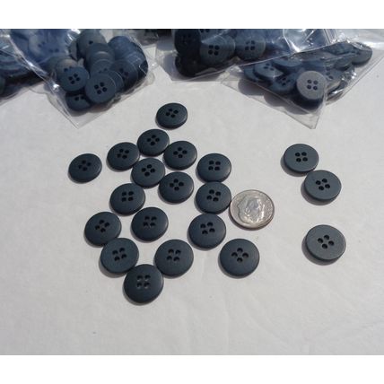 A20 Dark Green Round Button 15mm 5/8 4 Hole 20 Pieces Resin