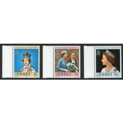 Jersey 1977 Silver Jubilee set 3v SG168-170 UM
