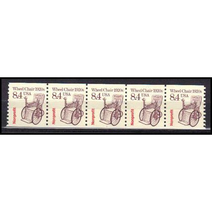 2256 8.4c Wheel Chair Fine MNH Dry Gum PNC 1/5 X3035