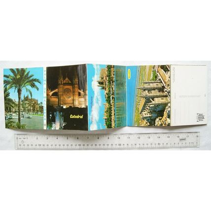 Vintage: 8 fold-out photo postcards Palma de Mallorca Cathedral No. 101
