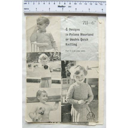 Vintage: P&B 711 four designs for 3-6 year olds + doll, Moorland or DQ