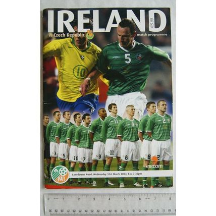 2004 programme Ireland v. Czech Republic, Friendly with ticket