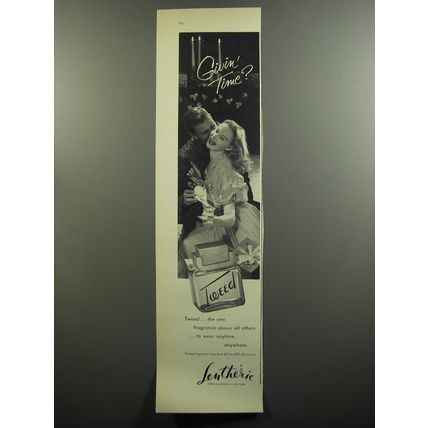 1952 Lentheric Tweed Perfume Ad - Givin' Time?
