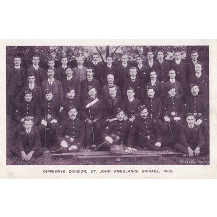 Gippeswyck Ipswich Suffolk St John Ambulance Fire Brigade 1908 Antique Postcard