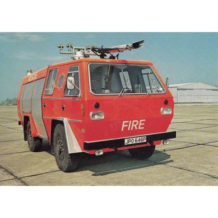 Crash Tender West Sussex Fire Engine Brigade Postcard