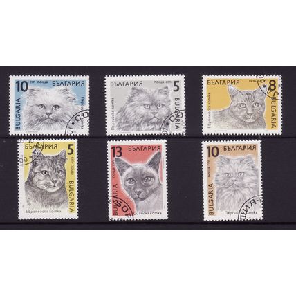 BULGARIA 1989 CATS 6 VALS FINE USED #3