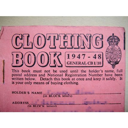 Ration Book 1947 - 1948. UK Clothing Coupons