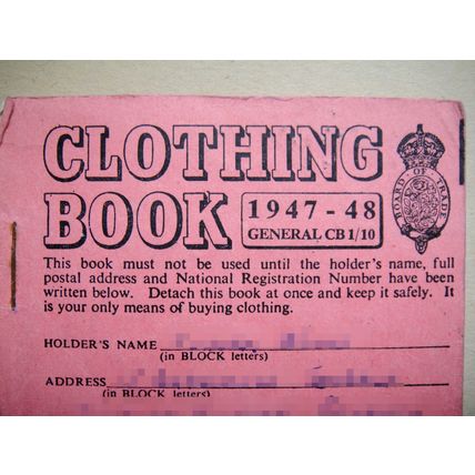 Ration Book 1947 - 1948. UK Clothing Coupons