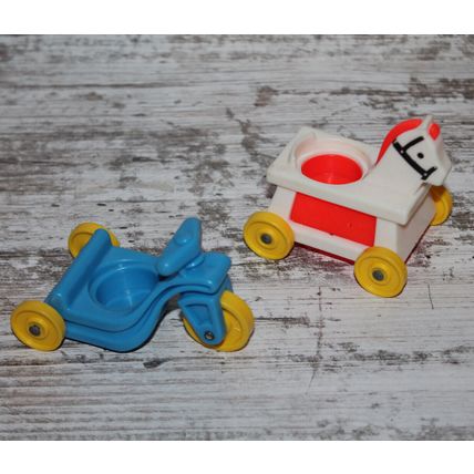 VINTAGE FISHER PRICE LITTLE PEOPLE nursery lot horses trike plane Changing Table