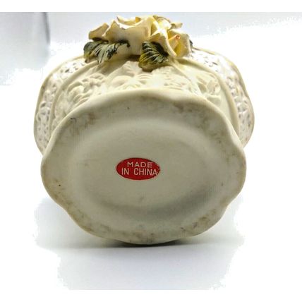 Vintage Bone China Floral Bouquet Easter Basket Ceramic-Porcelain Small -Unique!