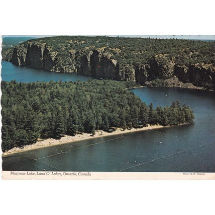 Mazinaw Lake Cloyne Ontario Canada Postcard posted 1975 creased