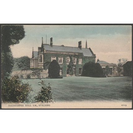 Ascoughfee Hall, Spalding, Lincolnshire, c.1905 - Valentine's Postcard